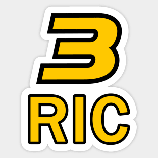 Daniel Ricciardo Number 3 Sticker